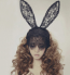 Halloween Gothic Lace Extra Long Bunny Ears Headband Costume