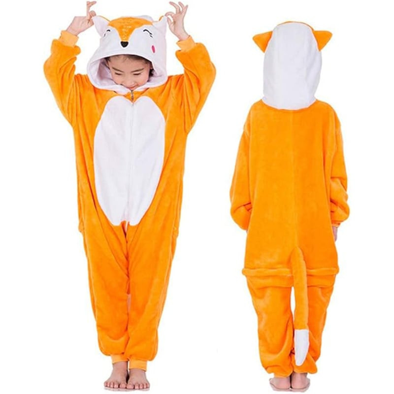Kids Fox Costume - Onesie Jumpsuit Fox Cosplay