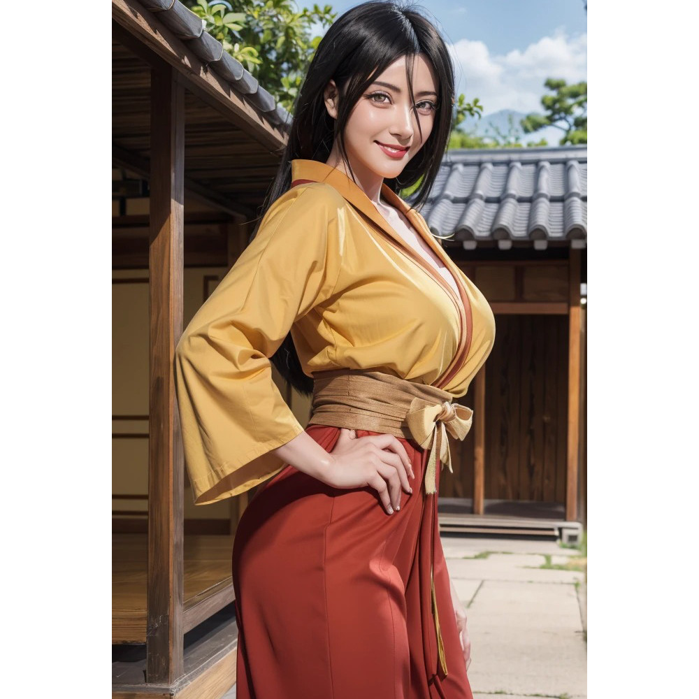 Naruto Shippuden Hanabi Hyuga Costume - Yellow Kimono Hanabi Hyuga Cosplay