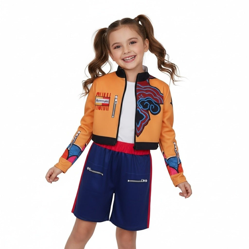 Girls K-Pop Demon Hunters Rumi Costume - Shirt Jacket Pants Set Kpop Rumi Cosplay