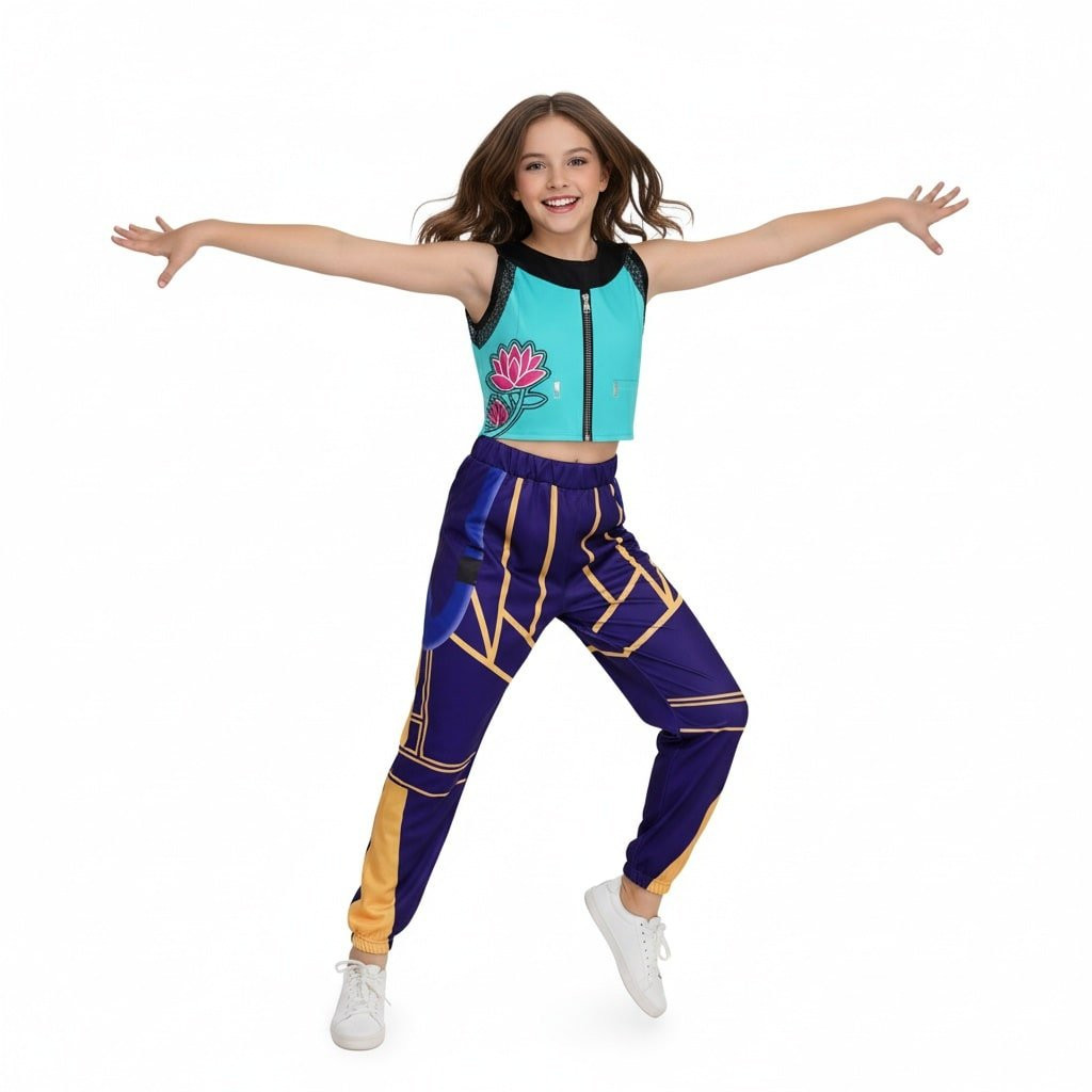 Girls K-Pop Demon Hunters Zoey Costume - Shirt Pants Kpop Zoey Cosplay