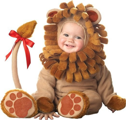 Baby Big Lion with Ribbon Costume InCharacter - Onesie Jumpsuit Baby Lion with Ribbon Cosplay
