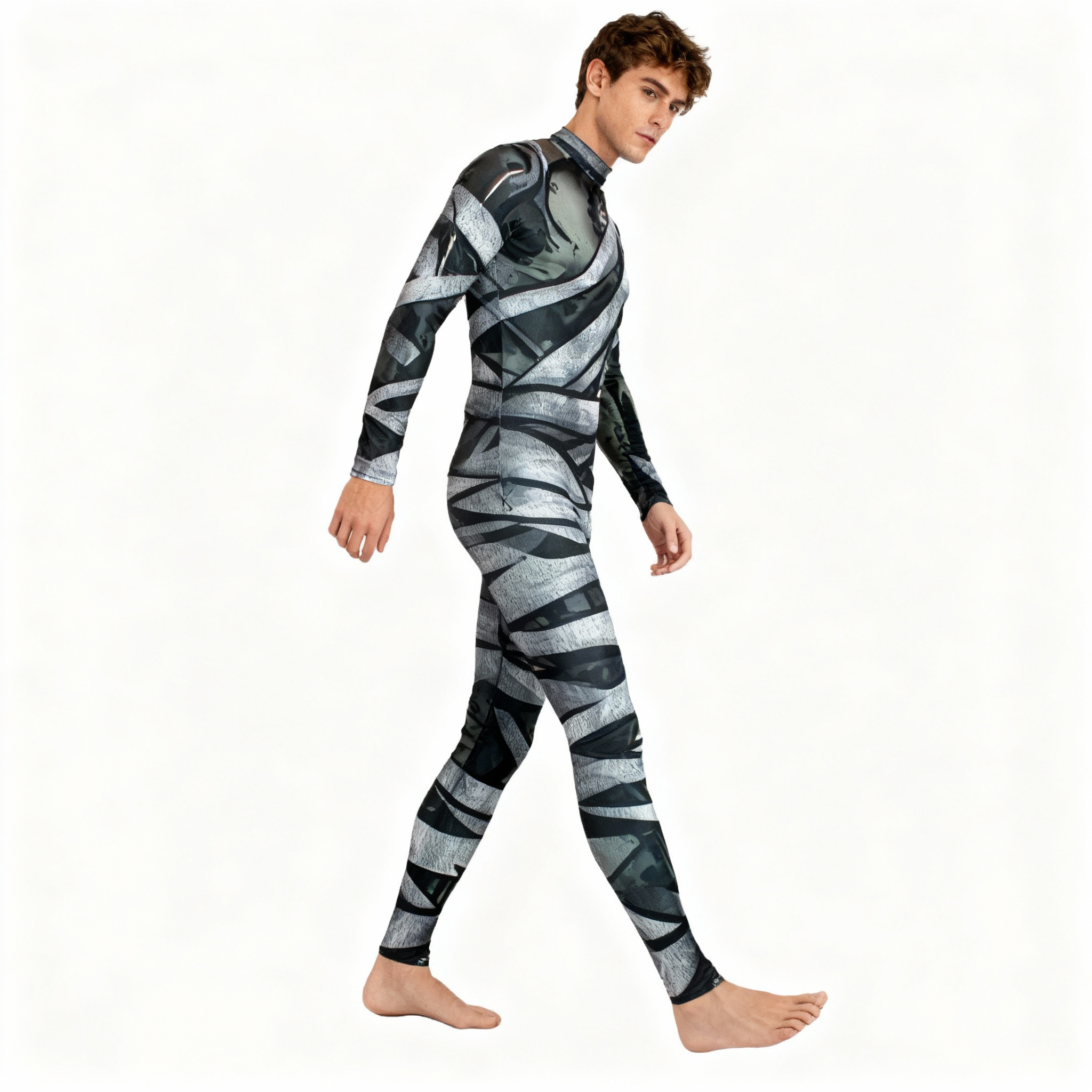 Male Mummy Halloween Costume - Bodysuit Egyptian Mummy Cosplay