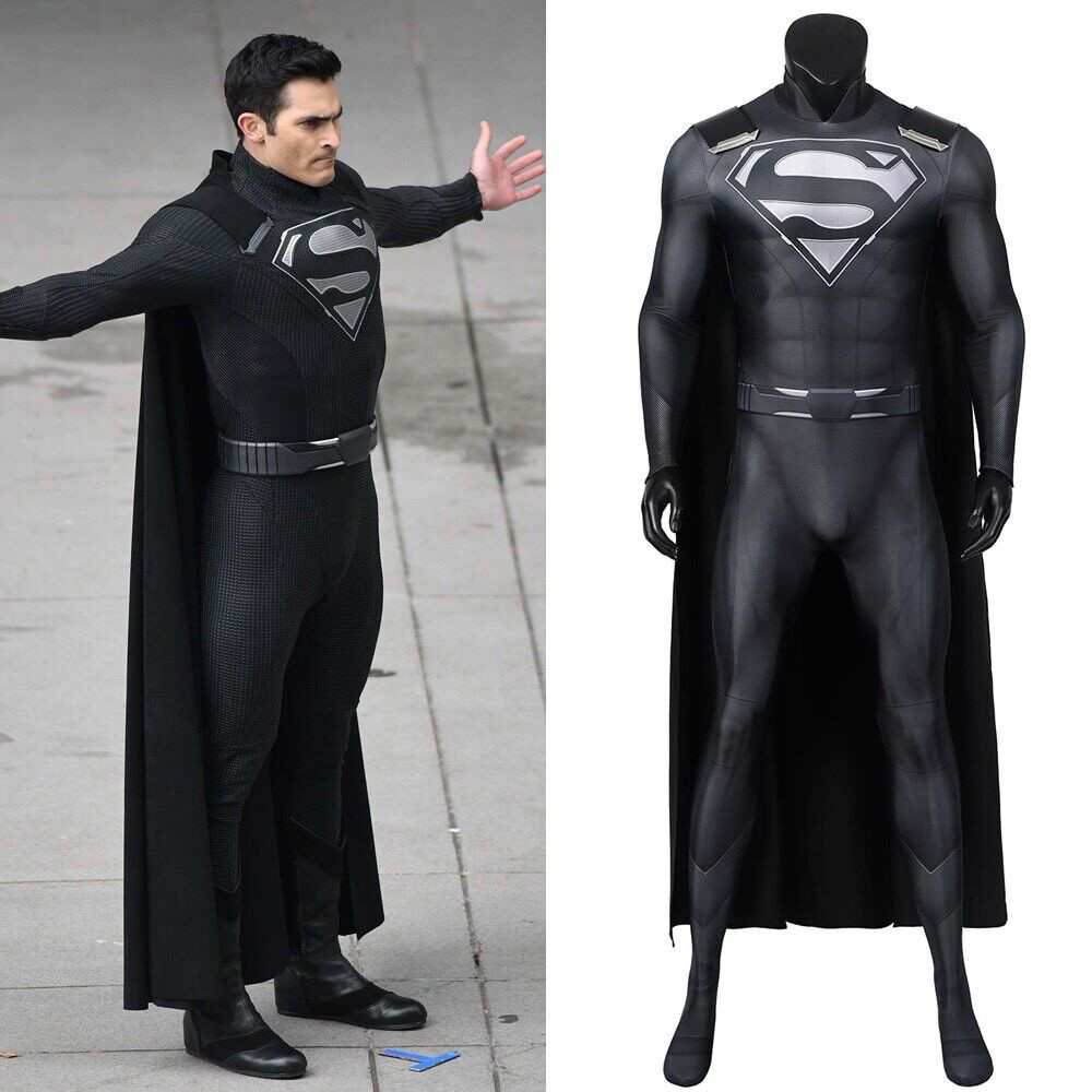Zack Snyder's Justice League Superman Costume - Black Bodysuit With Cape Superman Cosplay