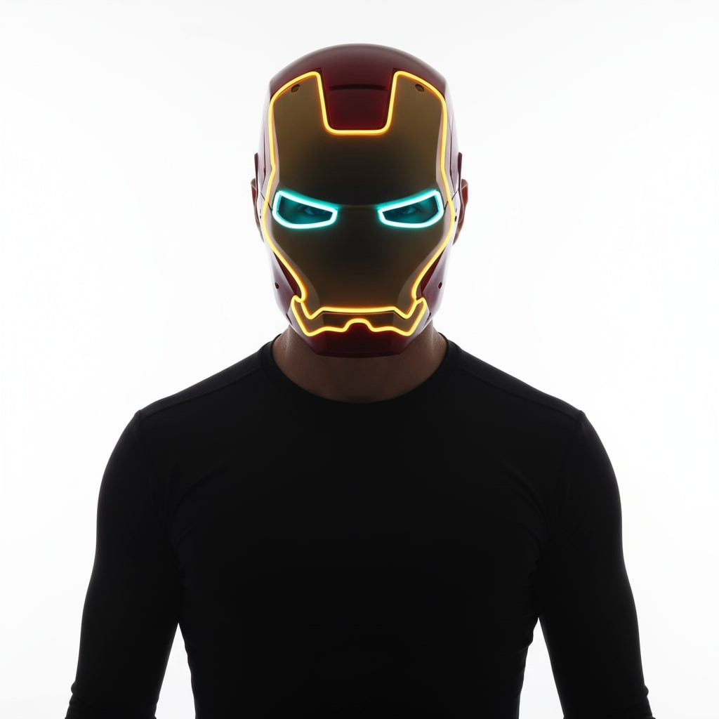 Marvel Iron Man LED Mask Prop - Iron Man LED Costume Cosplay Mask