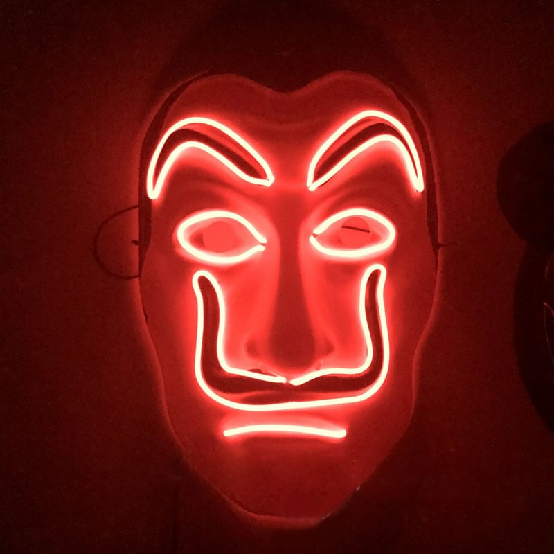 Money Heist LED Costume Cosplay Party Mask