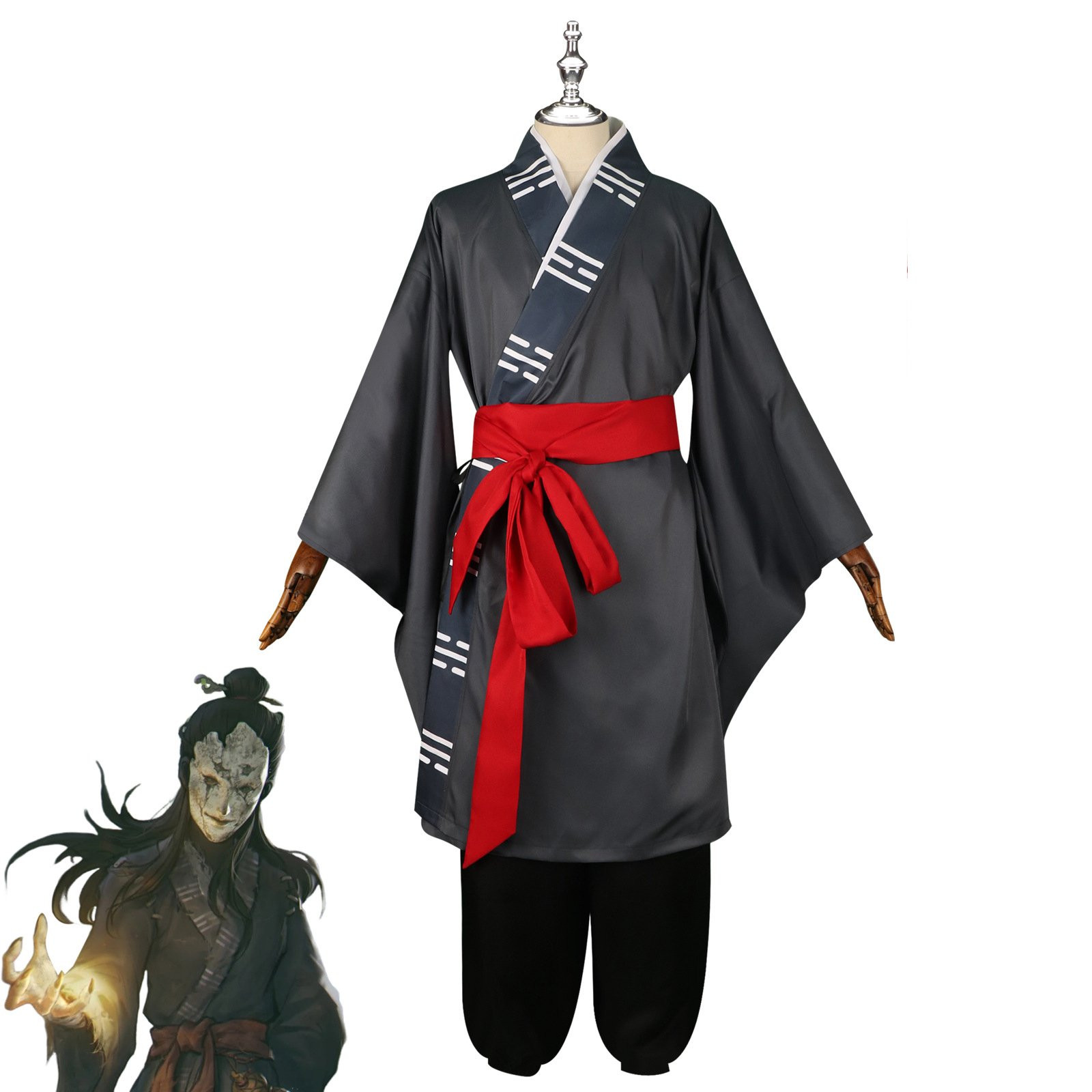 Black Myth: Wukong Mi Dao Ren Costume - Robe Pants Set Mi Dao Ren Cosplay