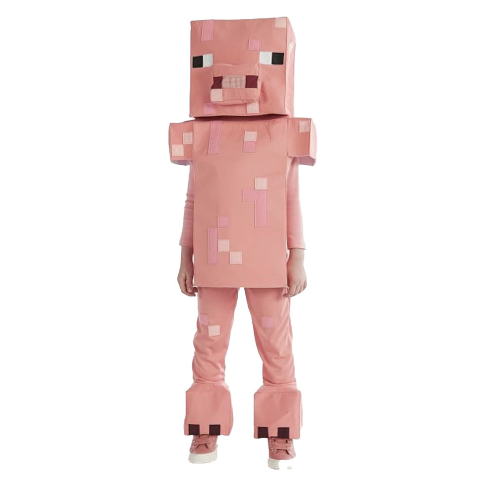 Kids Minecraft Pig Costume - Mask And Suit Set Pig Cosplay