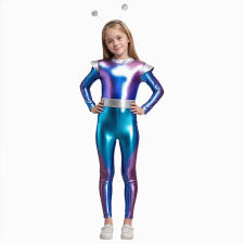 Alien Costume - Shiny Blue Jumpsuit Alien Cosplay
