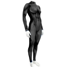 Woman Muscle Suit Costume - Black Bodysuit Women's Muscle Suit Cosplay