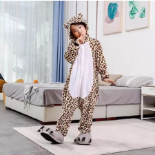 Kids Leopard Costume - Onesie Jumpsuit Shoes Set Leopard Cosplay