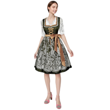 German Oktoberfest Costume - Green Dirndl Dress Oktoberfest Cosplay