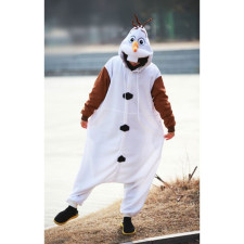 Kids Olaf with Padded Hood Costume - Onesie Jumpsuit Olaf with Padded Hood Cosplay