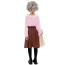 Girls Burglar Granny Costume - Shirt Skirt Mask Set Gangster Granny Cosplay