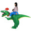 Riding Christmas Hat Green Dinosaur Inflatable Costume - Riding Christmas Dinosaur Cosplay