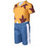 Kids Lilo and Stitch Jumba Jookiba Costume - Yellow Shirt Shorts Jumba Cosplay