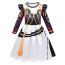 Girls K-Pop Demon Hunters Mira Costume - Black White Gold Long Sleeved Mini Dress Stage Outfit Mira Cosplay