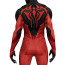 Marvel Rivals Scarlet Spider Costume - Red Black Shoulders Head Mask Scarlet Spider Man Cosplay