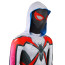 Spider-Man 2 Miles Morales Evolved Suit Style 1 Costume - White Bodysuit Hood Mask Set Miles Morales Spider-Man Cosplay