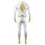 Superman: Man of Steel Superman Costume - White Gold Bodysuit Superman Cosplay