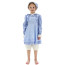 Girls Colonial Pioneer Maid Costume - Short Blue Dress Pants Hat Set Pilgrim Cosplay