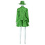Gotham Knights Riddler Costume - Green Dress Hat Riddler Cosplay