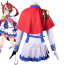 Uma Musume Pretty Derby Tokai Teio Costume - White Blue Dress Tokai Teio Cosplay