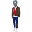 Plants vs. Zombies Costume - Brown Suit Mask Set Zombie Cosplay