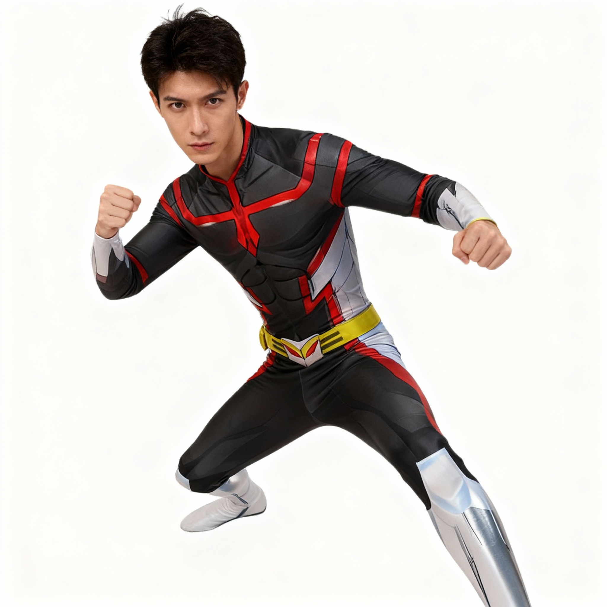 My Hero Academia All Might Toshinori Yagi Costume - Black Red Bodysuit All Might Cosplay