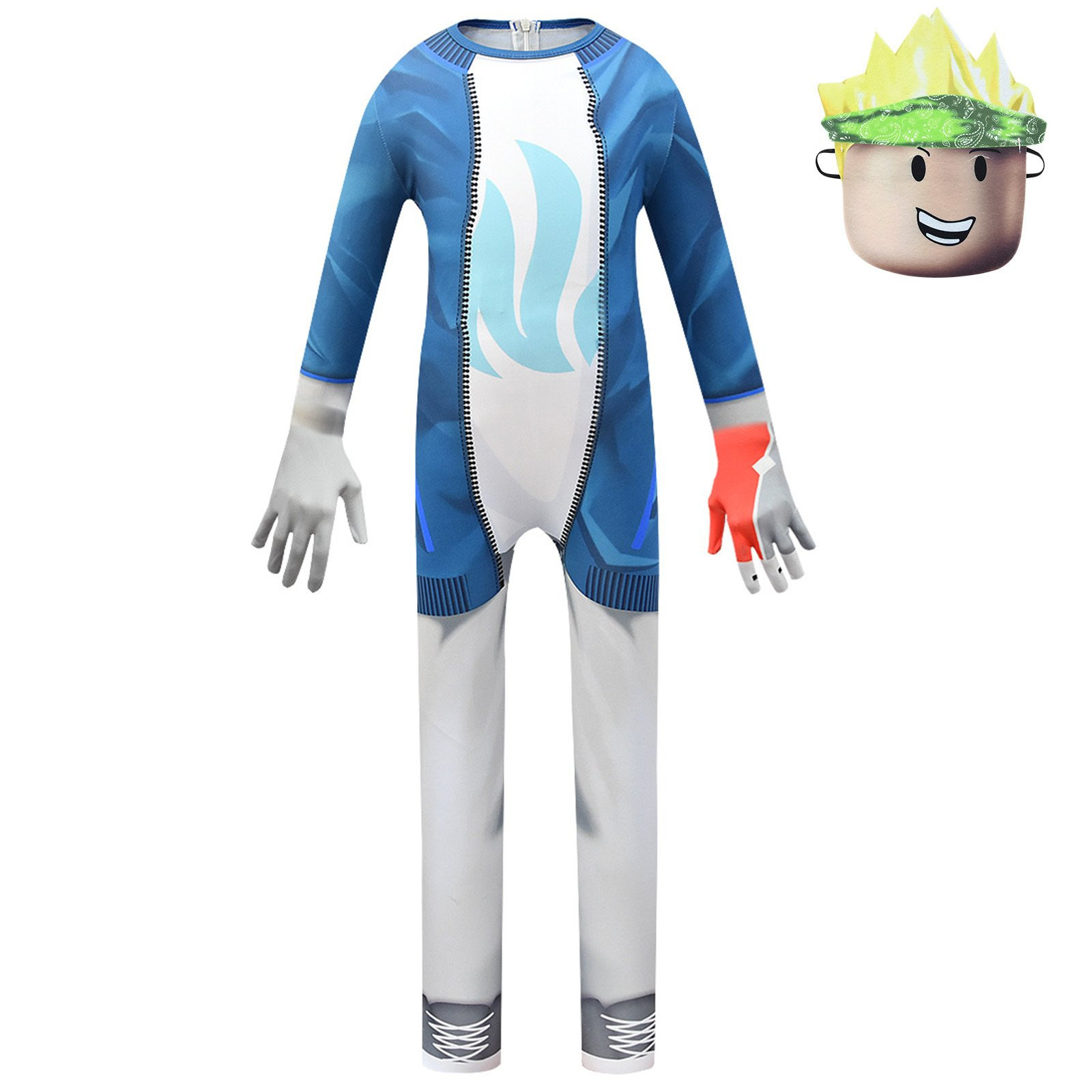 Blue Jacket Roblox Lycra Cosplay Costume