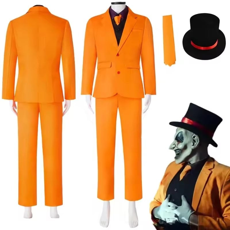 The Jester Movie Costume - Yellow Suit Hat Full Set Jester Cosplay