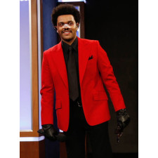 The Weeknd Costume - Red Blazer Suit After Hours The Weeknd Cosplay