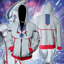 Yu-Gi-Oh! Elemental Hero Neos Costume - White Red Hoodie Elemental HERO Neos Cosplay