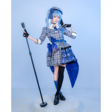Vtuber Hoshimachi Suisei Costume - Checkered Dress Hat Set YouTuber Hoshimachi Suisei Cosplay