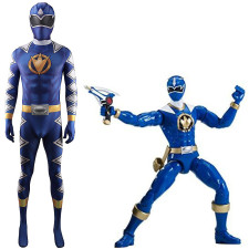 Power Rangers Dino Thunder Blue Dino Ranger Ethan James Costume - Bodysuit Blue Dino Ranger Ethan James Cosplay