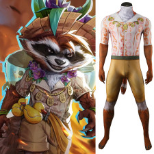 Marvel Rivals Rocket Sunshine Raccoon Suit Costume - Bodysuit Rocket Sunshine Raccoon Cosplay