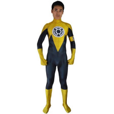 Green Lantern Thaal Sinestro Costume - Yellow Grey Bodysuit Thaal Sinestro Cosplay