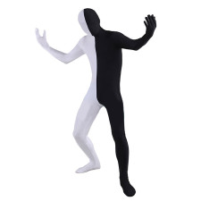 Two Tone Black And White Costume - Bodysuit Black And White Cosplay