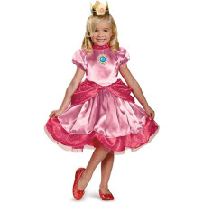 Princess Peach Costume - Girls Pink Nintendo Super Mario Brothers Princess Peach Cosplay