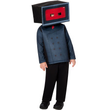 Kids Skibidi Toilet TV Man Costume - Coat Mask Set TV Man Cosplay