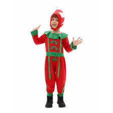 Kids Christmas Elf Costume - Red Overalls Christmas Elf Cosplay