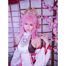 Yae Miko Wig Genshin Impact Cosplay Costume