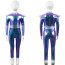 Alien Costume - Shiny Blue Jumpsuit Alien Cosplay