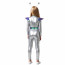 Alien Costume - Shiny Silver Jumpsuit Alien Cosplay