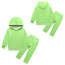 Kids Sprunki Green Vineria Costume - Hoodie Pants Mask Set Green Sprunki Cosplay
