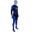 Green Lantern Blue Lantern Hal Jordan Costume - Black Back Side Bodysuit Blue Lantern Cosplay