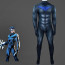 Young Justice Nightwing Costume - Black Bodysuit Nightwing Cosplay