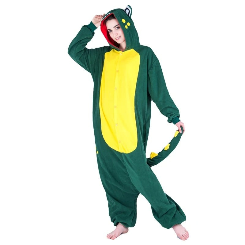 Kids Alligator Costume - Onesie Jumpsuit Alligator Cosplay