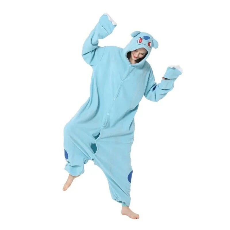 Kids Bulbasaur Costume - Onesie Jumpsuit Bulbasaur Cosplay