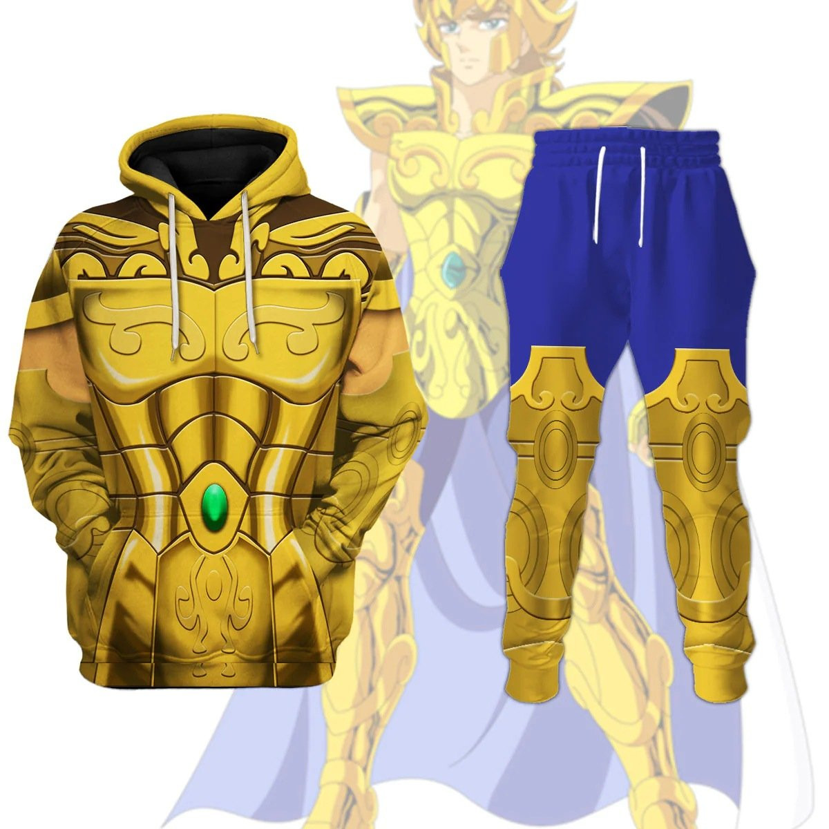 Saint Seiya Knights Of The Zodiac Leo Aiolia Costume - Hoodie Sweatpants Leo Aiolia Cosplay